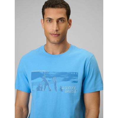 5. Herren-T-Shirt mit regulärem Aufdruck 4F 4FWSS26TTSHM3035-33S
