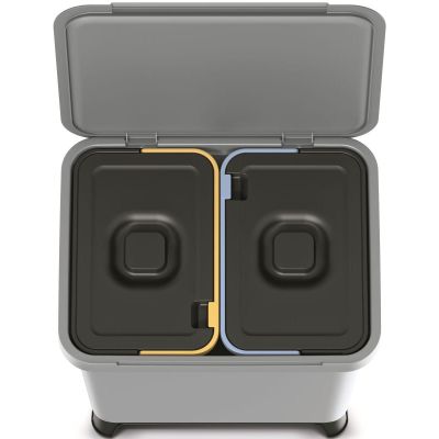 8. ABFALLBEHÄLTERSYSTEM SORTIBOX 2IN1 GLATT GRAU