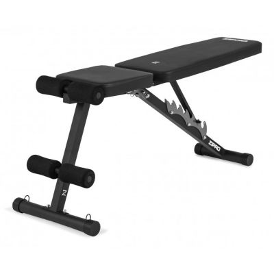 4. ZIPRO TEMPO Power/Basic Ständer mit verstellbarer Rückenlehne für Fitnessstudio und Heimgebrauch, Schwarz