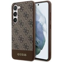 Guess 4G Stripe Collection Hülle für Samsung Galaxy S24+ - braun