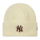 3. New Era Damen Wide Cuff Beanie New York Yankees Hat 60915815 Beige One Size
