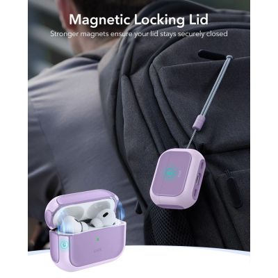8. ESR Orbit Halolock MagSafe Hülle für AirPods Pro - Lila