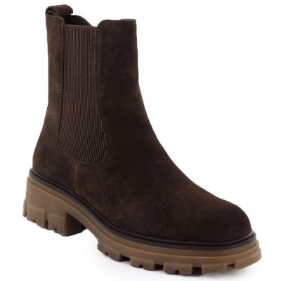 8. Braune Damen-Lederstiefeletten Chelsea-Boots Sergio Leone TR25733-S