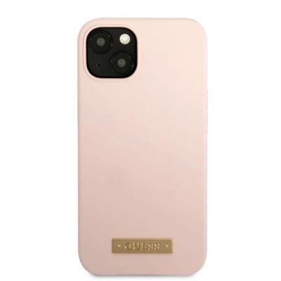 3. Guess GUHMP13MSBPLP iPhone 13 6.1" pink/pink Hard Case Silikon Logo Plate MagSafe