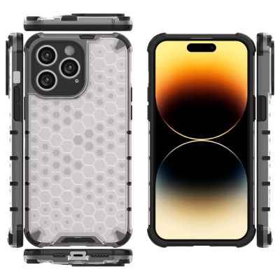 17. Wabenhülle für iPhone 14 Pro gepanzerte Hybridhülle schwarz