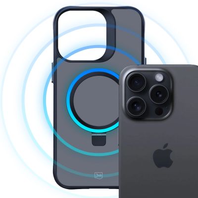 6. 3mk Smoke Case Mag&Stand Hülle für Apple iPhone 13 pro max – Schwarz