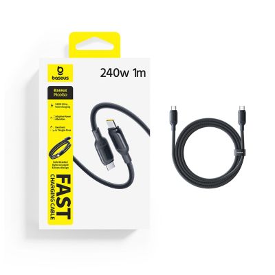 7. Baseus PicoGo Schnellladekabel 240W USB-C auf USB-C, 1 m – Schwarz