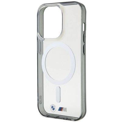 6. Hülle BMW BMHMP14LHCRS iPhone 14 Pro 6.1" transparente Hardcase Silberring MagSafe