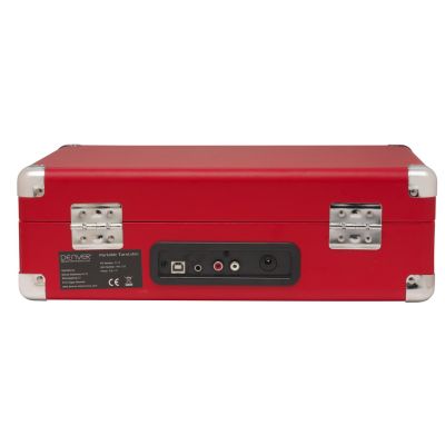 3. Denver VPL-120 Plattenspieler mit USB-Anschluss für PC-Aufnahmen, Rot