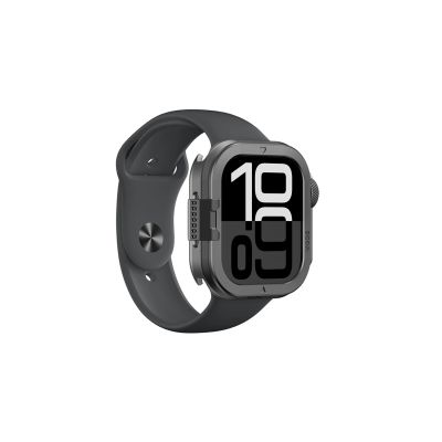 4. AmazingThing Titan Pro Metallgehäuse für Apple Watch 11 46 mm, Aluminium, Schwarz