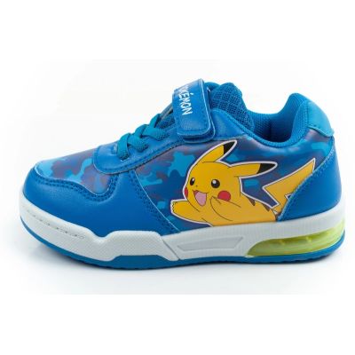 2. Leomil Kinder-Sportschuhe Pokémon-Sneaker, leicht, mit Klettverschluss, blaue LED-Beleuchtung