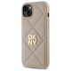 2. DKNY Quilted Stack Logo Hülle für iPhone 15 Plus – Beige