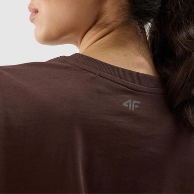 6. Damen T-Shirt 4F F1354 dunkelbraun 4FWSS24TTSHF1354 80S