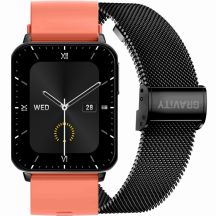 Smartwatch Gravity Rot Schwarz 2 Armbänder GT17-10