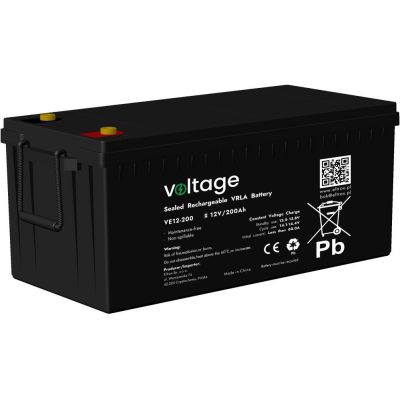 AGM-Batterie, Spannung 12 V, 200 Ah, Typ VE12-200 (Lebensdauer 6-9 Jahre)