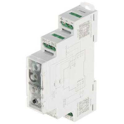 BLEBOX switchBox-D-DC-DIN – Dualer, potenzialfreier WLAN-Smart-Schalter, 230 V AC, 30 V DC