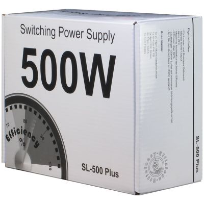 5. Inter-Tech SL-500 Plus Netzteilmodul 500 W 20+4-polig ATX Silber