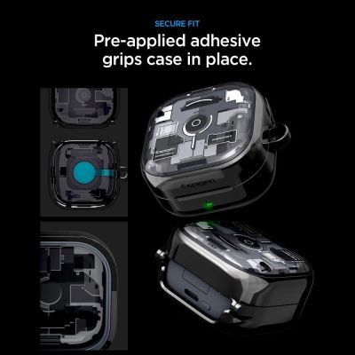 8. Spigen Ultra Hybrid Zero One Hülle für Samsung Galaxy Buds 4 / 4 Pro – Schwarz
