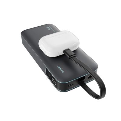 2. Cuktech LPB200N 40W 20000mAh Powerbank mit integriertem Kabel – Grau