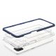 5. Klare 3in1 Hülle für Samsung Galaxy A22 4G Frame Gel Cover Blau