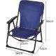 8. FALTBARER TOURISTEN- UND STRANDSTUHL MIT ARMLEHNEN 52X54X26/66CM BLAU