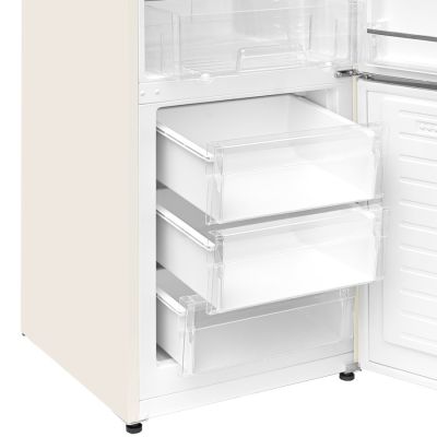 4. Ravanson LKK-315RC Retro-Kühlschrank 597 mm x 707 mm x 1943 mm | 315 l | No Frost | Energieeffizienzklasse E | Creme