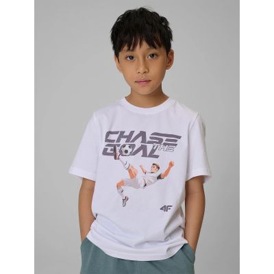 Jungen-T-Shirt mit Print im Regular Fit 4F 4FJRAW26TTSHM4629-10S