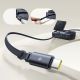 16. Baseus NOMOS 140W Qi2 5-in-1 Kabellose Ladestation mit einziehbarem USB-C-Kabel und Digitalanzeige – Schwarz