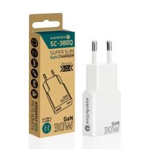 EVERACTIVE NETZLADEGERÄT 1 X USB, 1 X USB-C QUICK CHARGE 3.0 30W SUPER SLIM WEISS SC-380Q