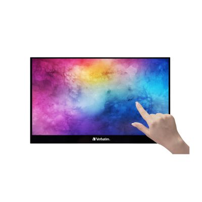 15. Verbatim 49593 Computermonitor 43,9 cm (17,3") 1920 x 1080 Pixel Full HD LCD-Touchscreen Schwarz