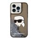 3. Karl Lagerfeld Glitzer Karl's Head Hülle für iPhone 14 Pro Max – Schwarz