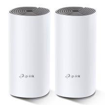 TP-Link Deco E4 (2er-Pack) Dualband (2,4 GHz/5 GHz) Wi-Fi 5 (802.11ac) Weiß, Grau, Innenbereich