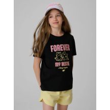 Mädchen-T-Shirt mit Aufdruck, regulär, Größe 4F 4FJRAW26TTSHF4240-20S