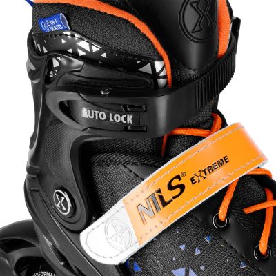 7. NH18190A 4-in-1 BRAVE BLAU-ORANGE ROLLERSKATE GRÖSSE S (29-33) MIT NILS EXTREME HOCKEYBOARD