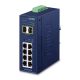 2. PLANET IP30 Industrieller L2/L4 8-Port Managed Switch L2/L4 Gigabit Ethernet (10/100/1000) Blau