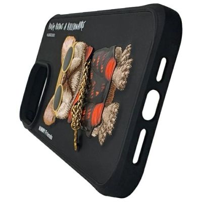 6. Nimmy Glasses Cool Dog Case für iPhone 15 Pro - Schwarz
