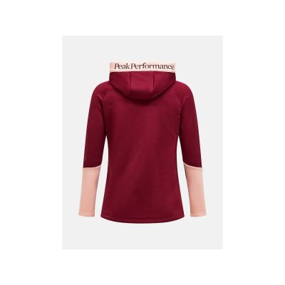 3. Damen-Kapuzenpullover Peak Performance Rider Essentials Zip Hood – vertical zenith/peach fuzz, Größe: M