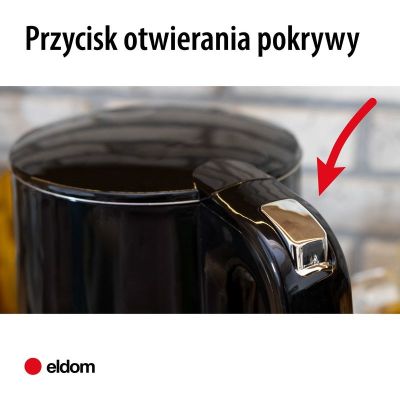 16. ELDOM Akku-Wasserkocher mit Temperaturregelung C540 Jetty 1,7 l 2200 W Schwarz