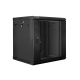 7. Zweiteiliger wandmontierter 19-Zoll-Rackschrank 12U 600x600, schwarz, Lanberg (Flatpack)
