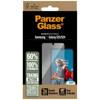 4. PanzerGlass Ultra-Wide Fit gehärtetes Glas für Samsung Galaxy S25