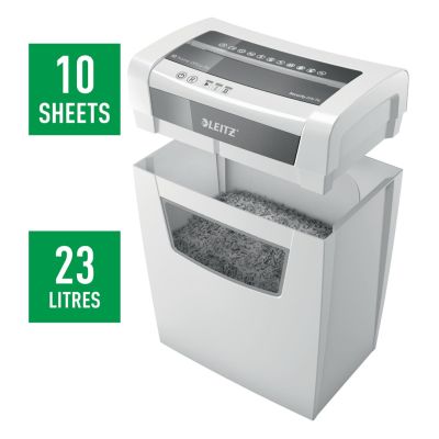 5. Leitz IQ Home Office P4 Aktenvernichter, 10 Blatt, 23-Liter-Auffangbehälter