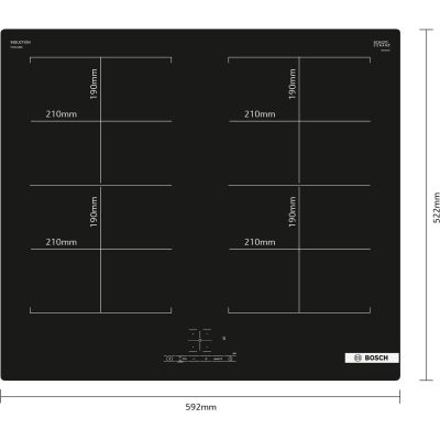4. BOSCH PVQ611BB6E Serie 6 Induktionskochfeld 60 cm | PowerBoost | CombiZone | Timer | Schwarz