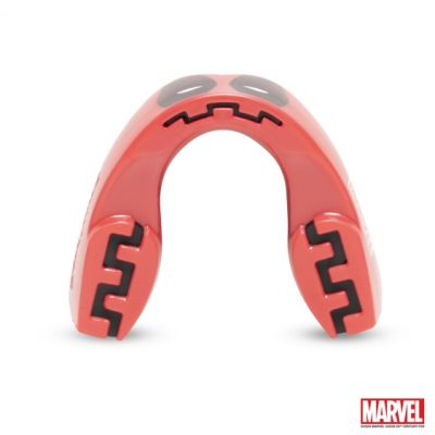 3. OZ-TT "Extro Marvel Deadpool" Mundschutz Rot und Schwarz SENIOR
