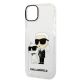 6. Karl Lagerfeld Glitzer Karl&Choupette Hülle für iPhone 14 Plus – transparent