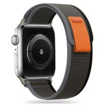 Tech-Protect Nylonarmband für Apple Watch 4/5/6/7/8/9/SE/Ultra 1/2 (42/44/45/49 mm) – Schwarz und Orange