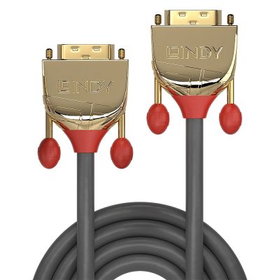 3. Lindy 36217 DVI-Kabel 20 m DVI-D, Gold, Grau