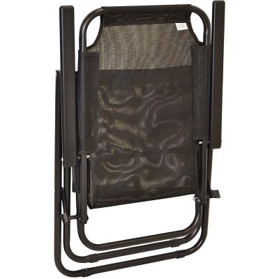 16. Campingstuhl mit Armlehnen 61x66x65-108cm, faltbar, schwarz, Enero Camp