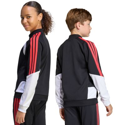 3. adidas Tiro 26 Competition Trainings-Sweatshirt für Kinder, Schwarz, Weiß und Rot KC3791