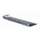 GEMBIRD MULTI-ADAPTER USB TYP-C 9IN1 (USB-HUB + HDMI + VGA + PD + KARTENLESER + LAN + 3,5-MM-AUDIO) FARBE GRAU
