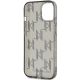 6. Karl Lagerfeld IML Mono KL Pattern & Cord Hülle für iPhone 15 / 14 / 13 – Schwarz